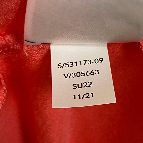 Athleta Santorini Thera Coral Petal Pink Dress Size Medium Petite - Picture 8 of 9